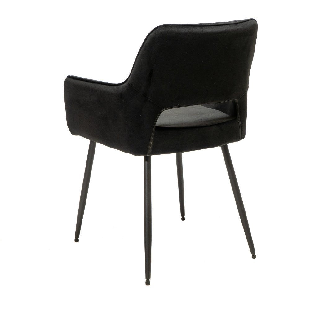 Velvet dining room chair Mika black - image 7