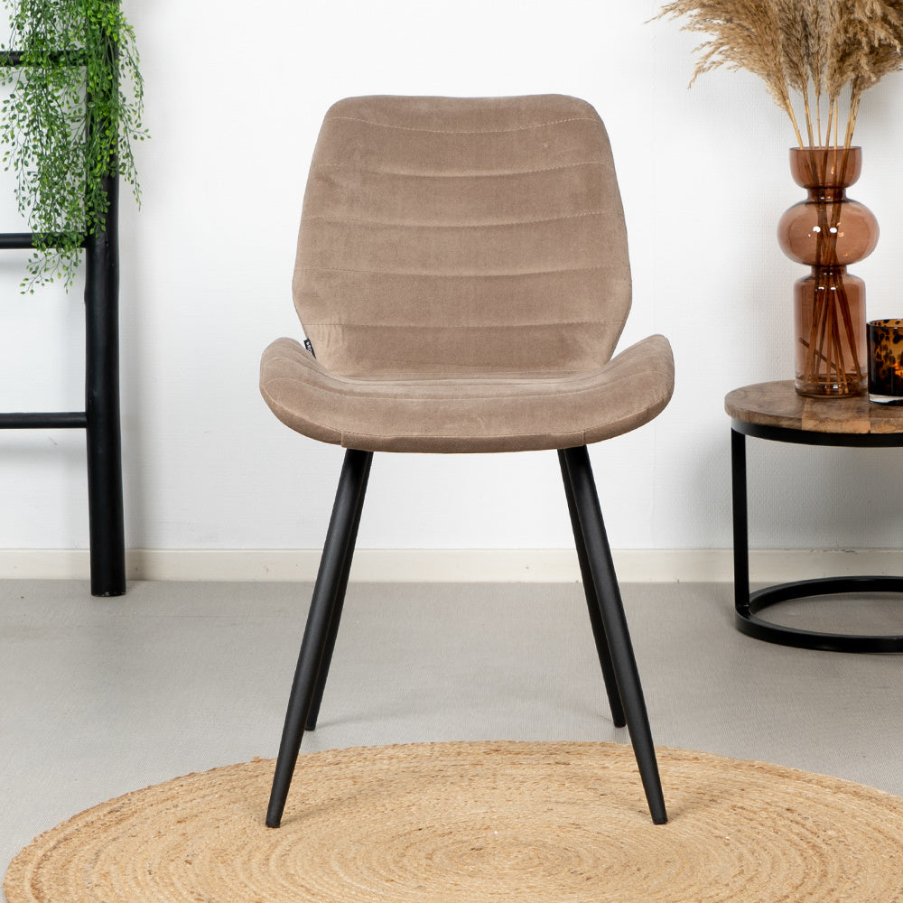 Velvet dining room chair Toby taupe - image 3