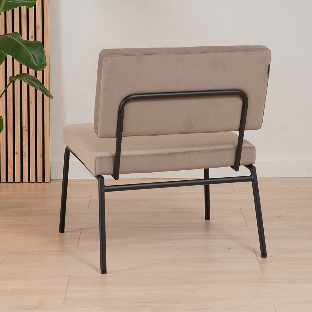 Velvet armchair Espen taupe - image 4