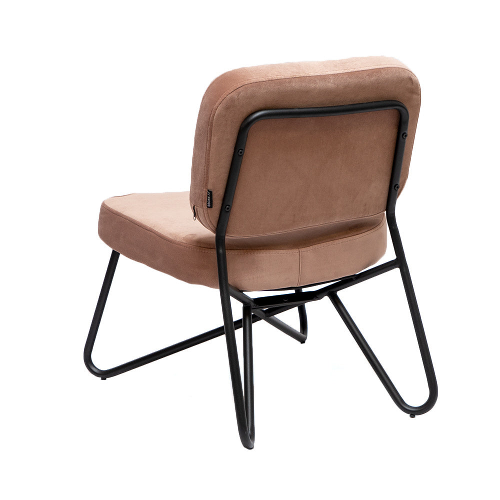 Velvet armchair Julia pink