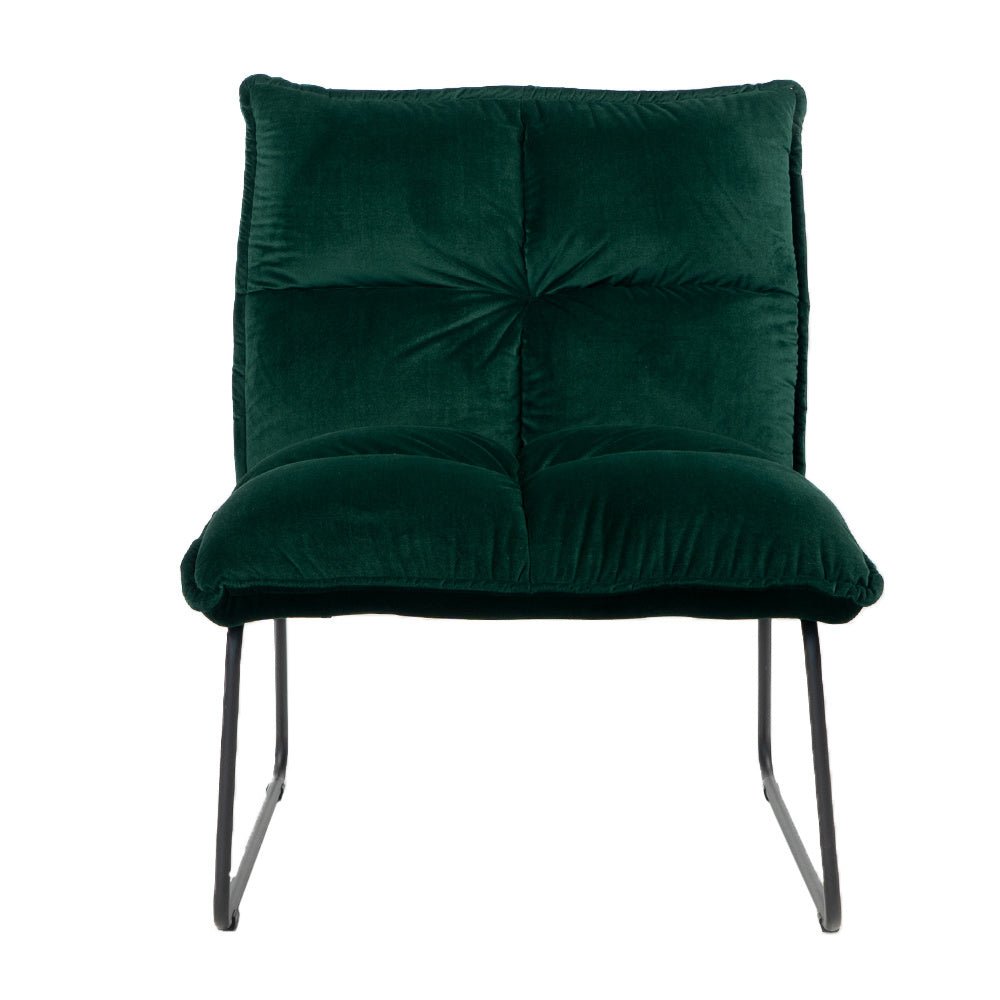 Velvet armchair Malaga dark green - image 7