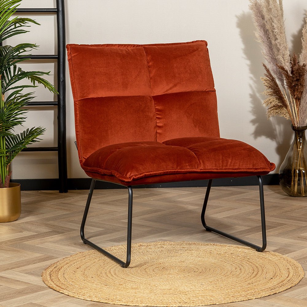 Velvet armchair Malaga copper - image 1