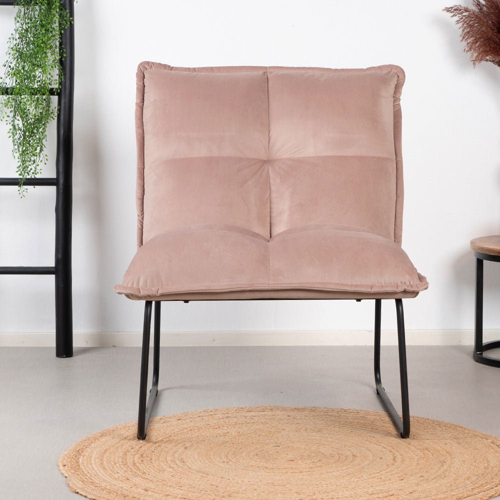 Velvet armchair Malaga pink - image 3