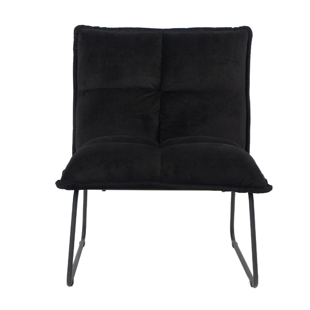 Velvet armchair Malaga black