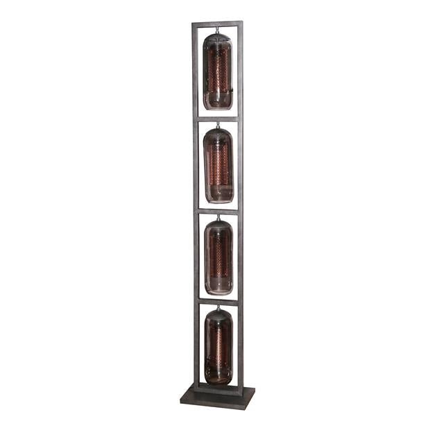 Floor lamp Hilda DH Interior Black LxWxH 190x41x29 Metal White photo front view