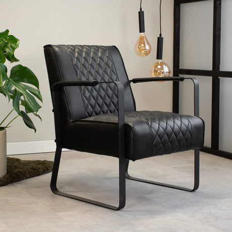 Zwarte fauteuil - Dimehouse
