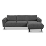 Modern Corner Sofa Right Anthracite Fabric Aniko with Chaise Longue 238x142x78 cm 
