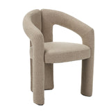 Design Dining Chair Sand Color Bouclé Maro - Fully Upholstered 