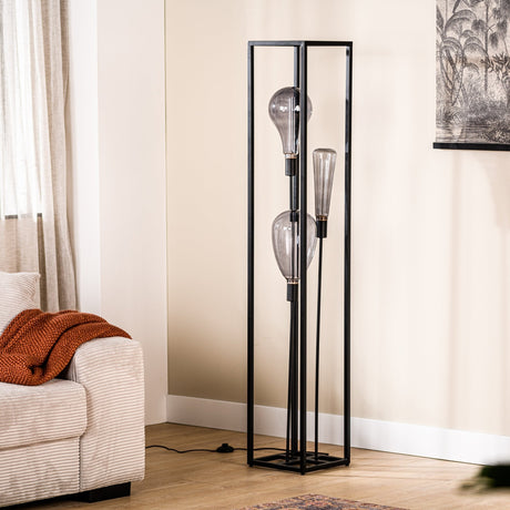 Floor lamp Tibor 3-light metal black