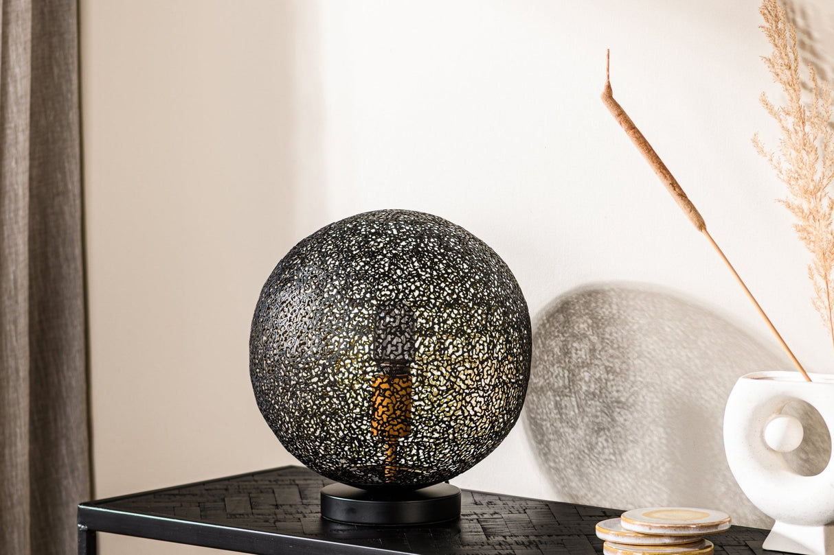 Sifra Round Table Lamp Metal Black