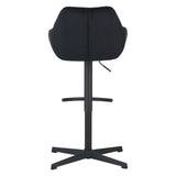 Venom bar stool green velvet - adjustable rotating bar seat with armrest