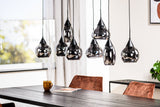 Kesi 8-Light Pendant Lamp Smoke Glass