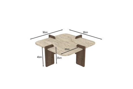 Poalla - Travertine, Walnut Travertine Walnut 100% MELAMINE COATED CHIPBOARD