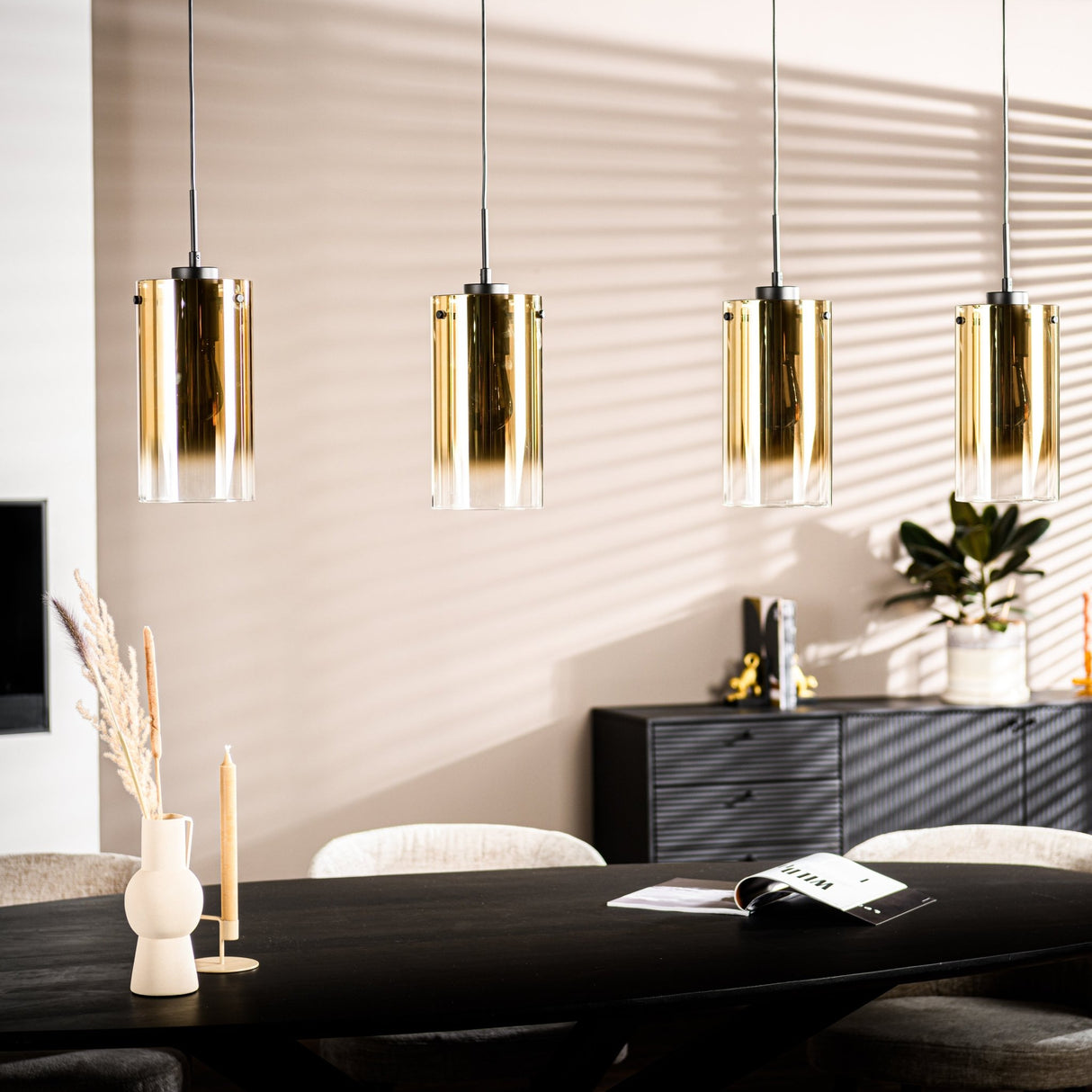 Celia Pendant Lamp Glass Gold