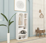 Bookcase Venus white melamine 60x150x32 cm