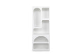 Bookcase Venus white melamine 60x150x32 cm