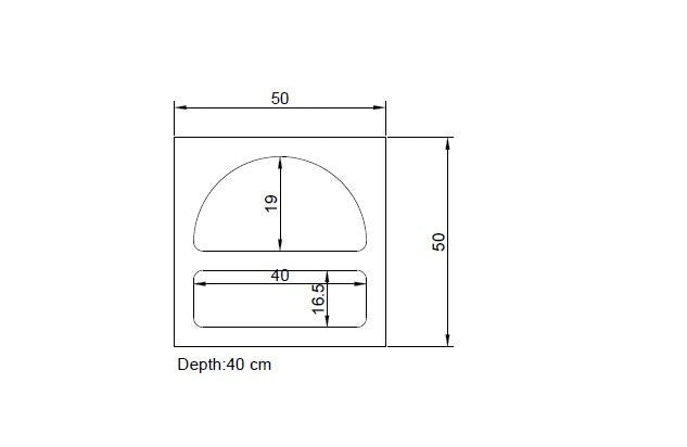 Nachtkastje Lorin Wit Melamine 50x50x38 cm