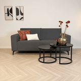 2-seater loose thick back cushions anthracite chenille Yara 