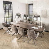 Danish Oval Dining Table Alo Acacia Wood Brown 300x120 cm 