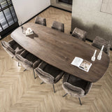 Danish Oval Dining Table Alo Acacia Wood Brown 300x120 cm 