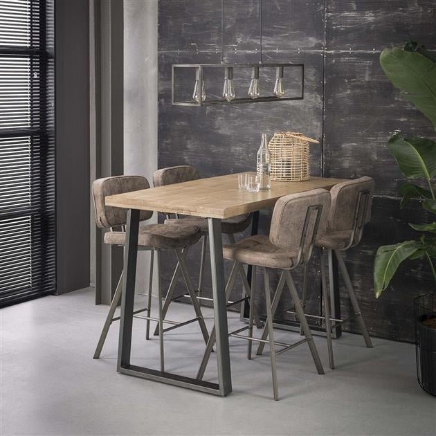 Bar table Wyatt DH Interior Mango LxWxH 140x77x21 Mango wood Atmospheric photo diagonal front view