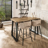 Indsutrail bar table Mango wood Wyatt 135x70 cm