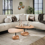 Coffee table set of 2 Mosi Organic Acacia wood Natural 