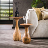 Acacia Drop Side Table Set of 2 30x30x45 cm 