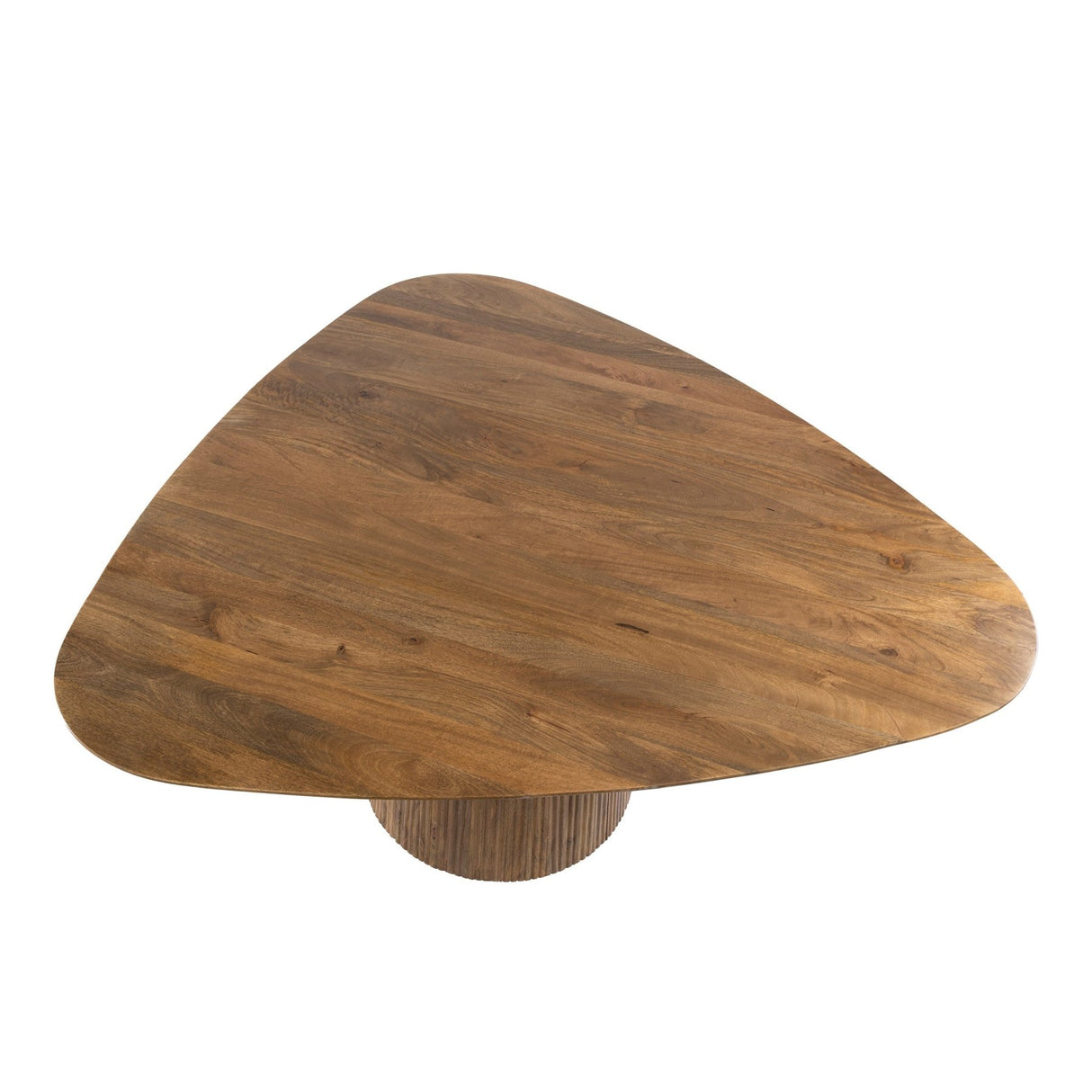 Eettafel - Eettafel driehoekig zandkleur mangohout Sue 150 cm - Dimehouse