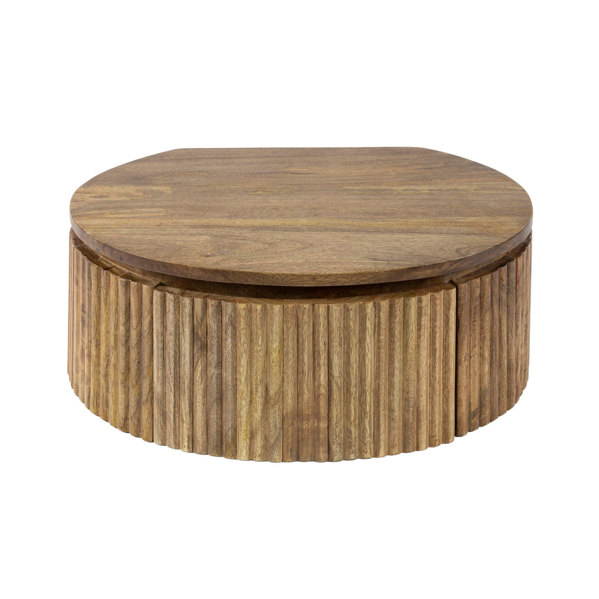 Mango bedside table with 1 drawer - sand 