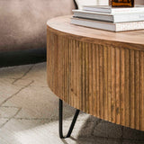 Round coffee table Mango wood Ø120 cm - Sand color 