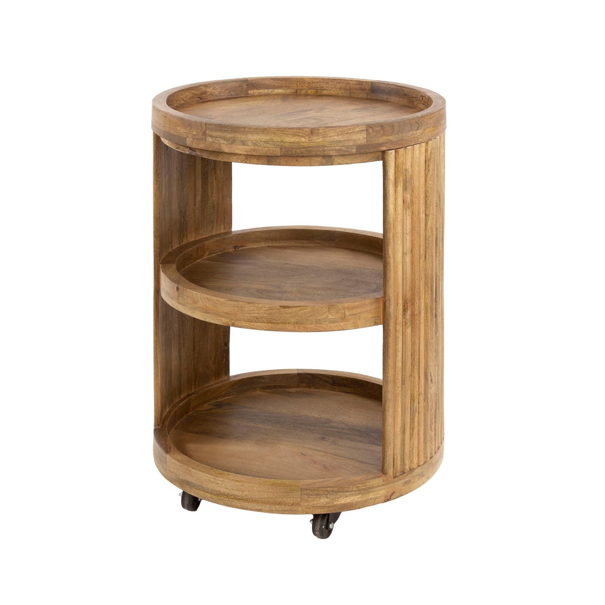 Bartrolley Mango wood sand color on wheels 