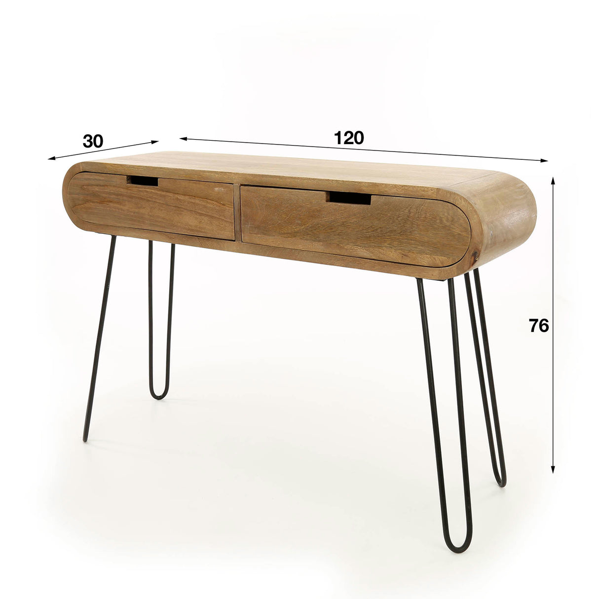 Dressing table Jasmine DH Interior Mango LxWxH 124x35x28 Mango wood White photo size indication