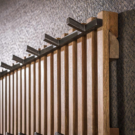 Coat Rack Vera 13 Hooks Mango Wood Sand Color