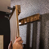 Coat Rack 6 Hooks Mango Wood Sand Color Vera