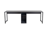Bureaus - Bureau antraciet met zwart - 240x60 cm - Melamine - Twin - Dimehouse