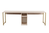 Bureaus - Studiebureau Twin Travertin Goud 240x60 cm Melamine - Dimehouse