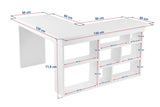 Vesper Study Desk 130x120 cm with pinewood White Atlantic Pine Melamine 