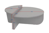 Salontafels - Ronde Salontafel Marmer Getrapt Melamine 90 cm Orin - Dimehouse