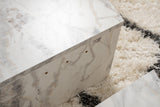 Salontafels - Ronde Salontafel Marmer Getrapt Melamine 90 cm Orin - Dimehouse