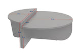 Salontafels - Ronde Salontafel Atlantisch Dennenhout Getrapt Melamine 90 cm Orin - Dimehouse