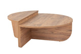 Salontafels - Ronde Salontafel Atlantisch Dennenhout Getrapt Melamine 90 cm Orin - Dimehouse