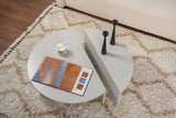 Salontafels - Ronde Salontafel Grijs Getrapt Melamine 90 cm Orin - Dimehouse
