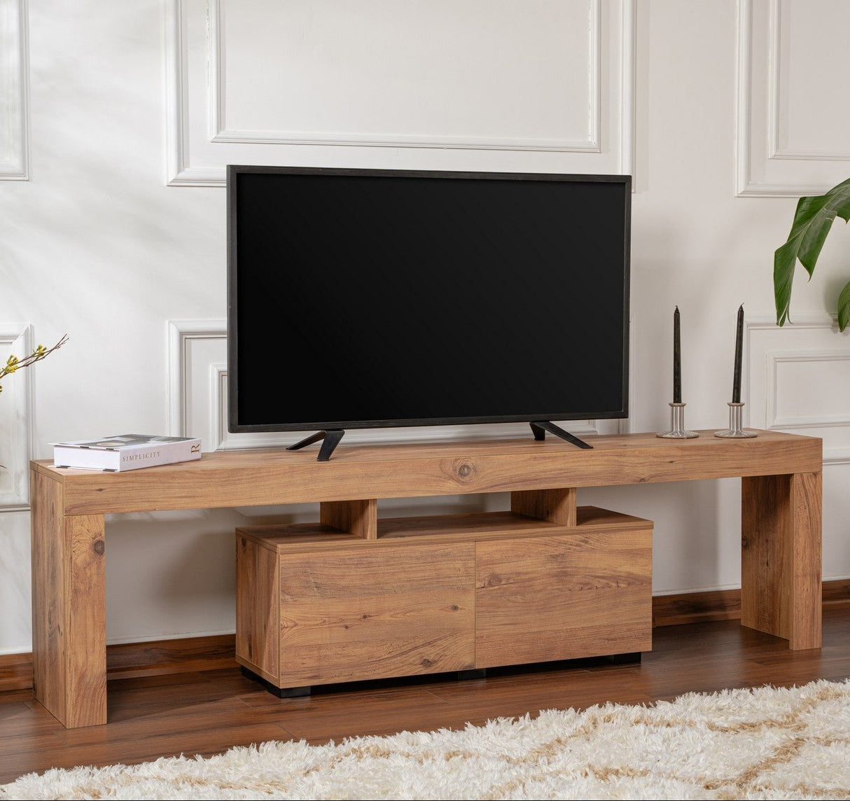 TV Cabinet Natural Melamine Vertex 50x180x31.3 cm 