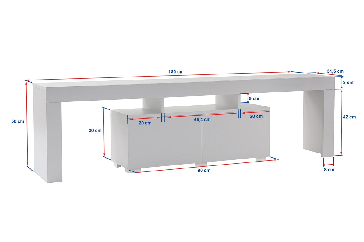 TV Meubel Naturel Melamine Vertex 50x180x31,3 cm