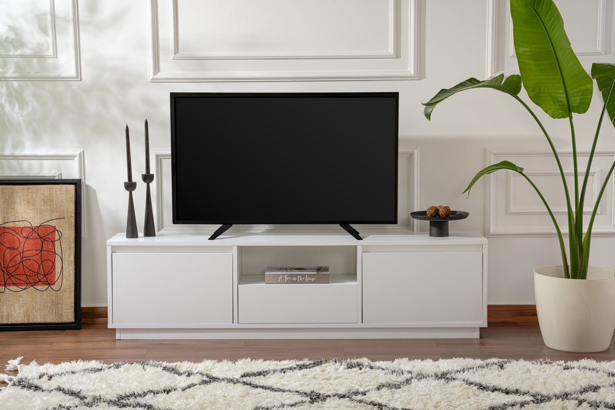 TV Meubel Vanguard Naturel Wit Melamine 160x42x29,5 cm