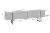 TV Meubels - TV Meubel Serenity Walnoot Zwart 180x29.5x50 cm Walnut Black Melamine - Dimehouse