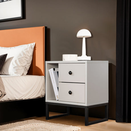 Gray Melamine Nightstand Pulsar 