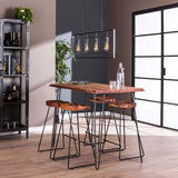 Industrial Bar Table Acacia Wood Elin 130 cm