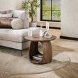 Side tables - Side table Nore Solid Acacia Brown 60x60x46 cm - Dimehouse